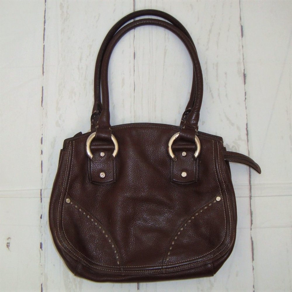 Francesco Biasia Designer Pebbled Leather Shoulder Bag Purse
